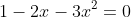 1-2x-3x^2 = 0